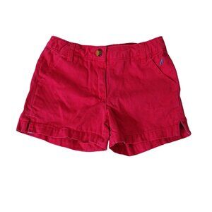 Nautica Girls Pink Cotton Shorts Size 4 Pocket Zipper Fly Preppy Casual Nautical